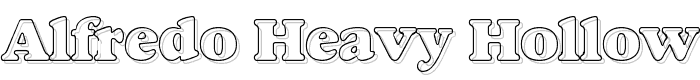Alfredo Heavy Hollow font